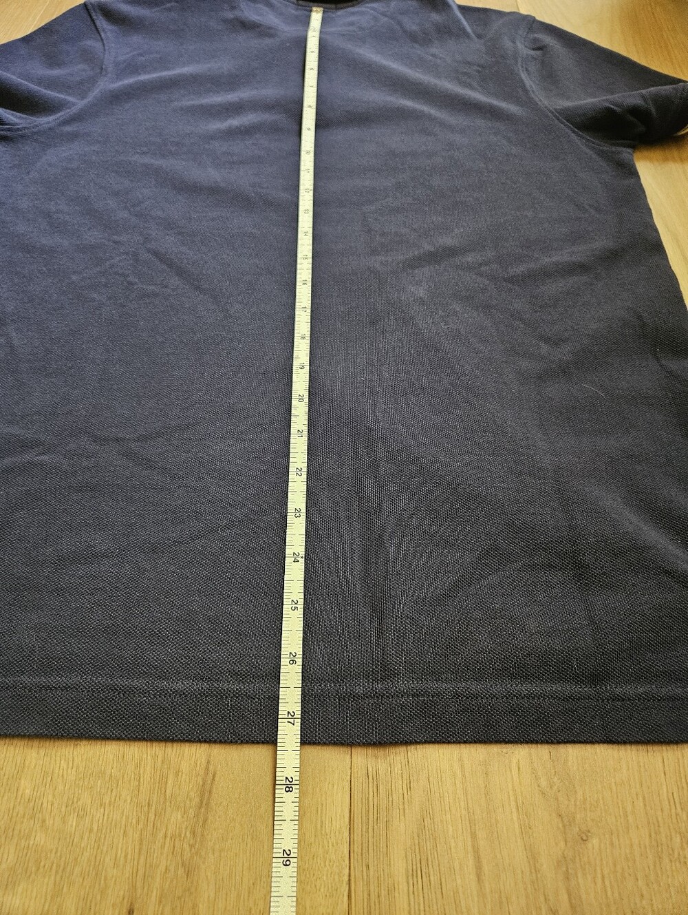 Navy Cotton Pique Polo Size Medium - Picture 5 of 5